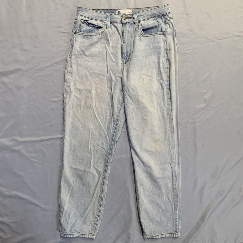 RSQ Vintage Mom Woman's 30x28 Light Wash Blue Ripped Distressed Jeans Chic